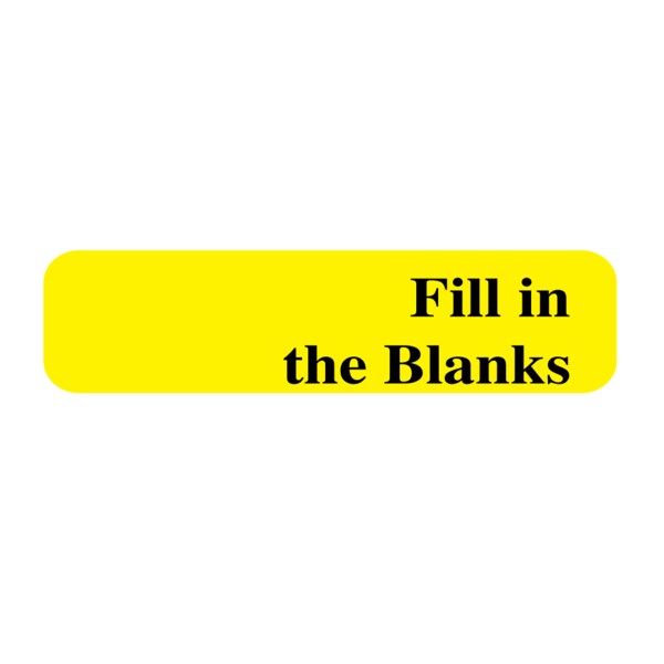 Labeling Flag-Imprinted -Fill in the Blanks -Yellow -ReFill - 9/16"x2"